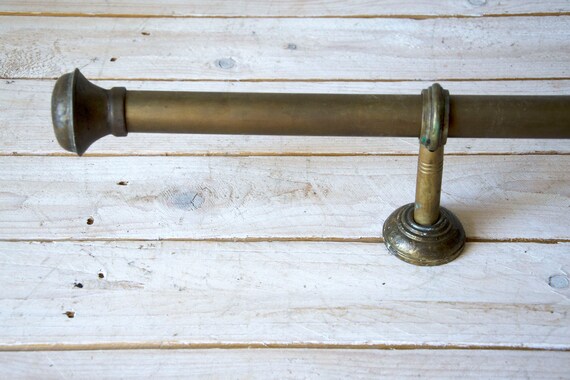 Antique Curtain Pole Curtain Rod Curtain Finials Curtain Etsy