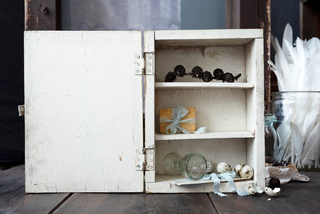 Vintage Apothecary Wall Medical Pharmacy Industrial Apothecary Chest