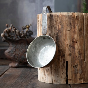 Small Vintage Copper Jam Pan — French Style Mini Copper Pot with Handle, Rustic Kitchen Decor, Chutney Pan, Primitive Copper Cookware