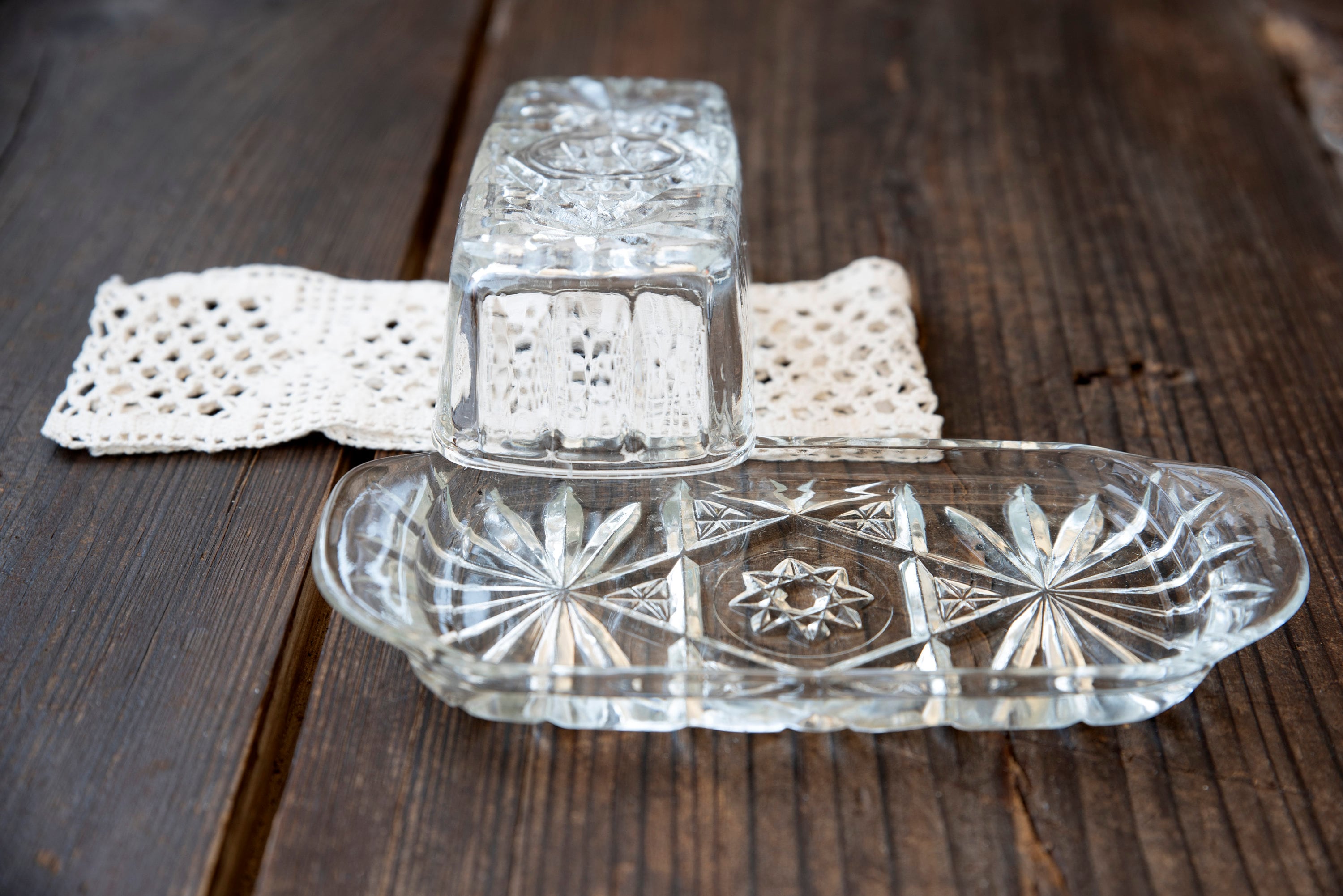 Bas De Beurrier En Verre Transparent - Générique - Déco Occasion