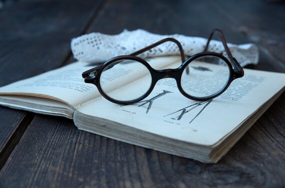 Antique eyeglasses, Antique round brown eyeglasse… - image 8