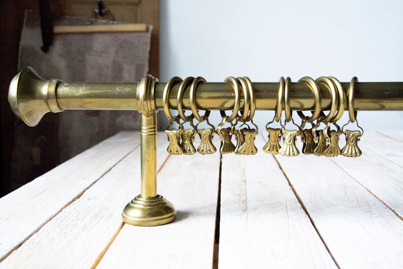 Antique Curtain Pole Curtain Finials Curtain Fittings Etsy