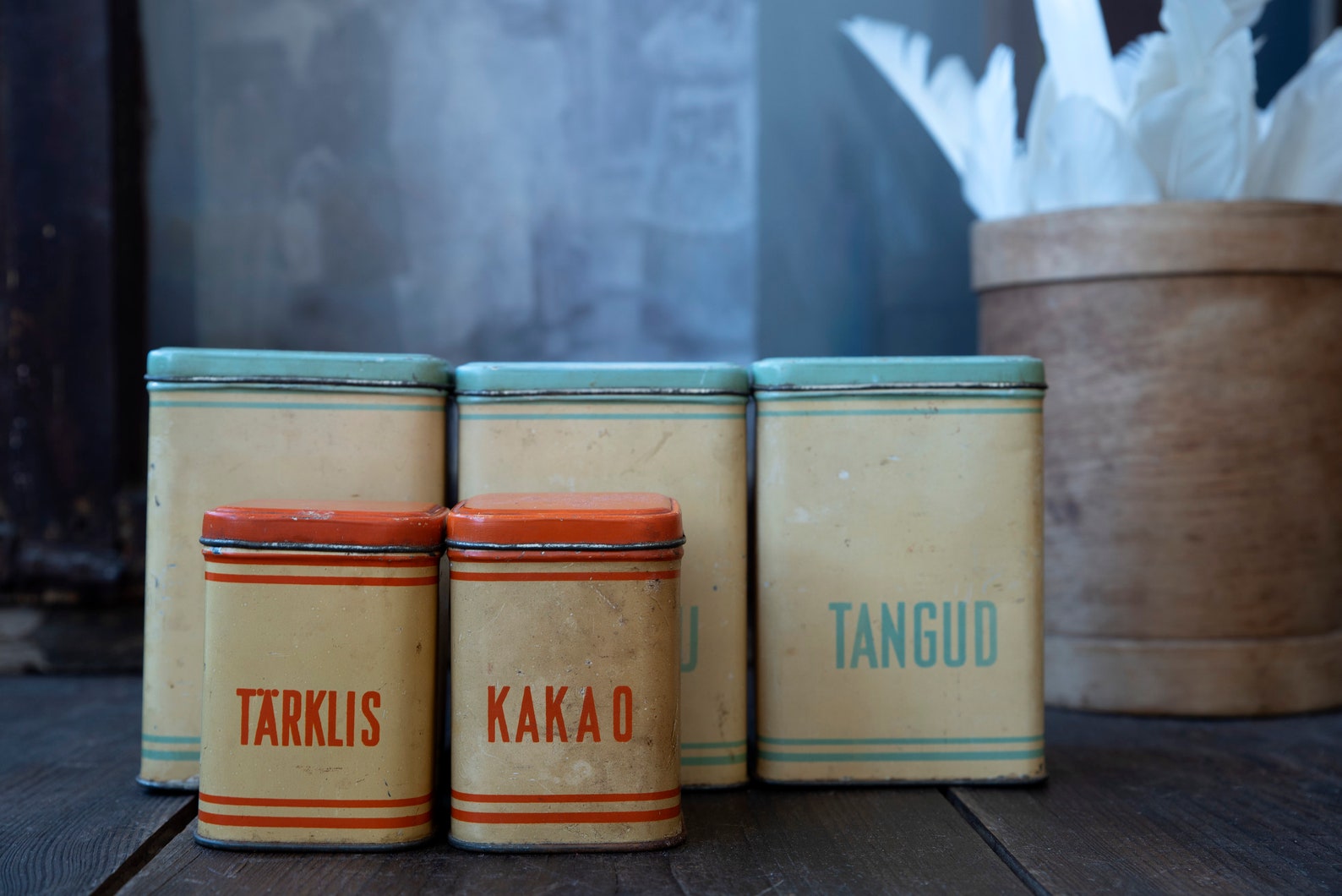 Vintage Kitchen Containers With Labels Vintage Food Etsy