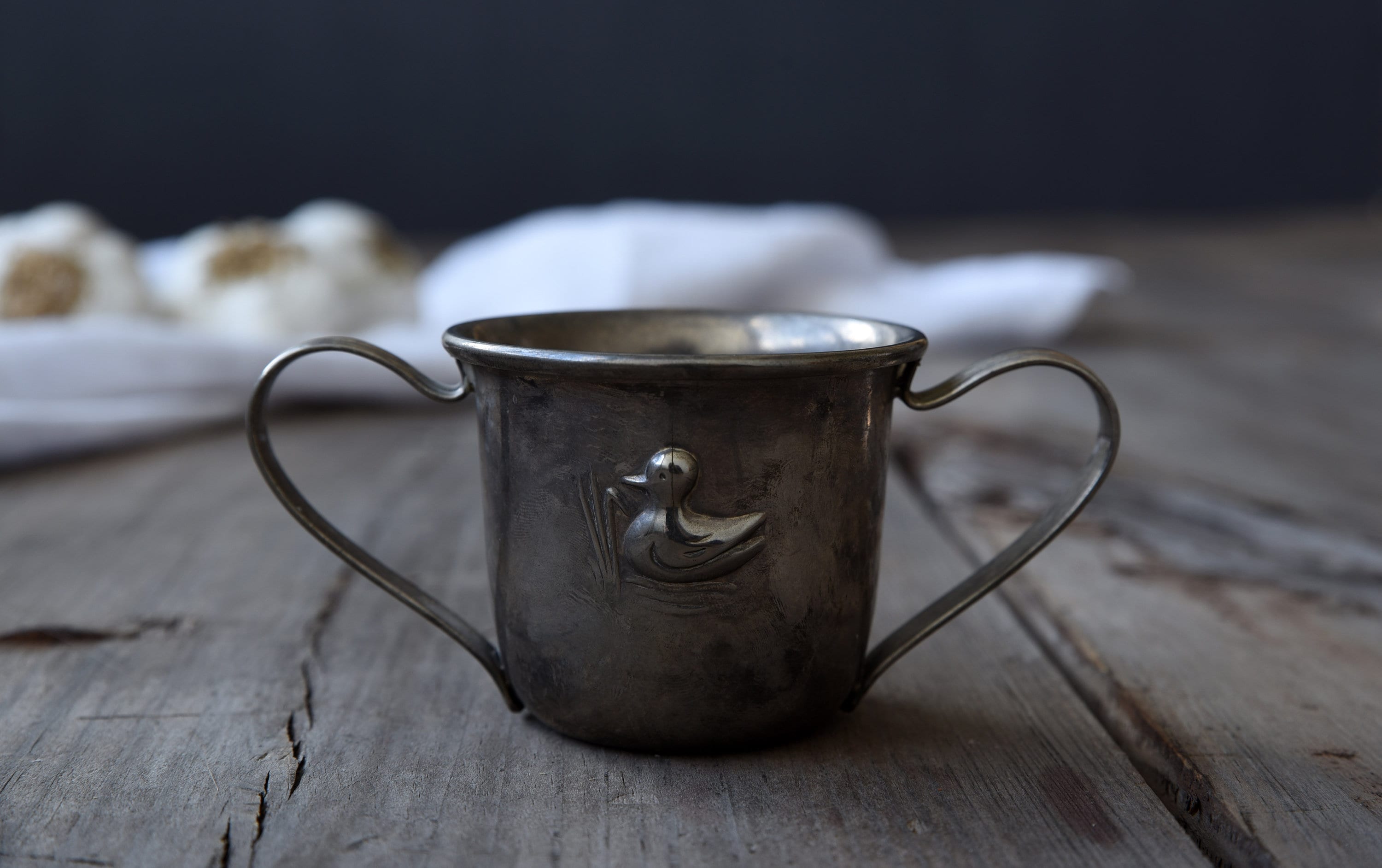 Tazza a doppio manico, tazza in ceramica con due manici per una