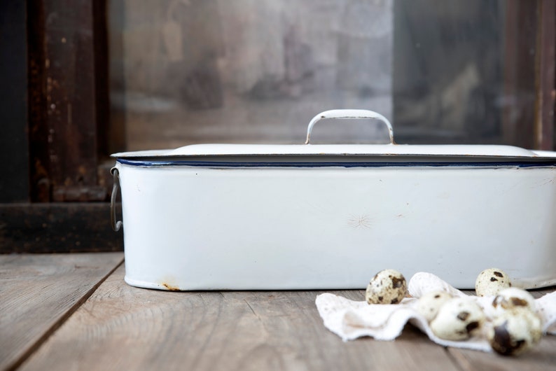 Vintage Enamel Pot Large Oval Enamel Pan for Jams and Etsy