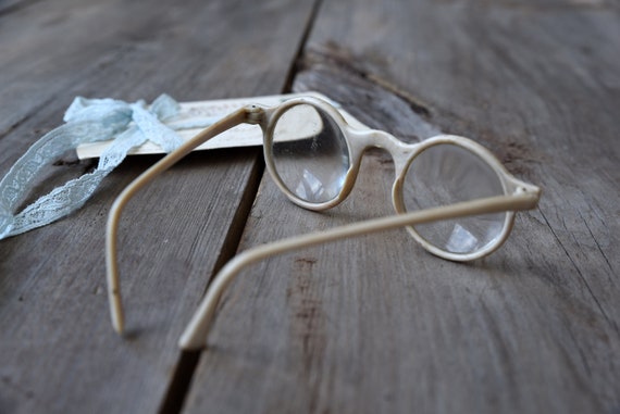 Antique round eyeglasses, White round eyeglasses,… - image 8