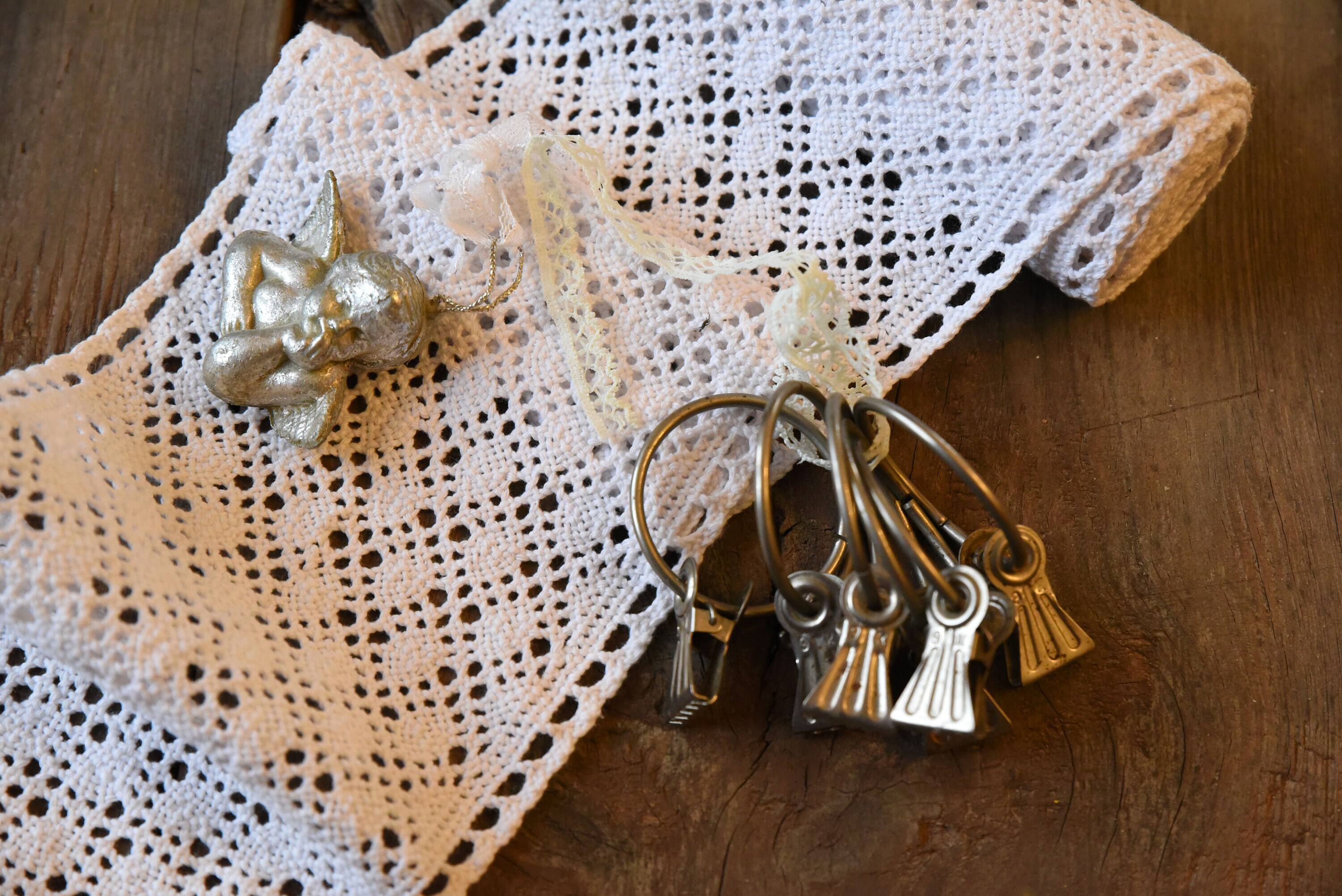 Antique drapery clips rings set Rustic curtain rings in | Etsy