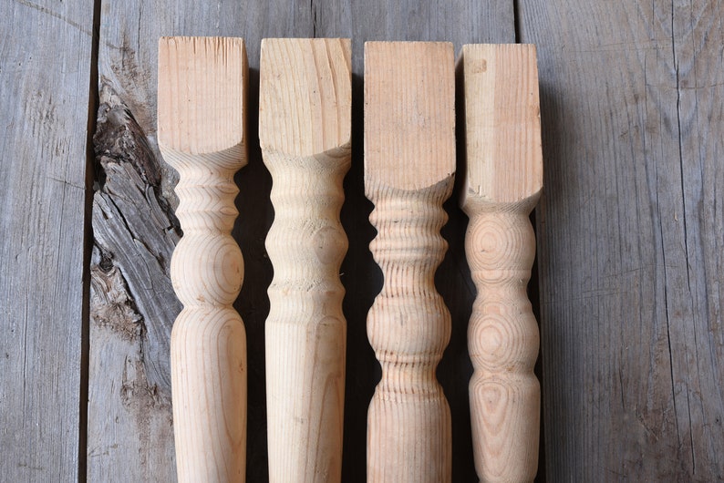 Chunky wooden balusters Vintage spindles Architectural Etsy