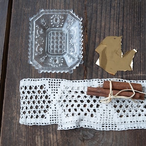 Vintage Pressed Glass Jam Dish – Tsarist Era Caviar Bowl – Tiny Dessert Plate – Elegant Tableware – Antique Food Styling Prop