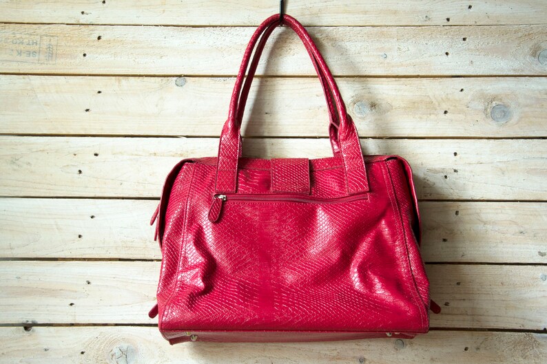 Vintage Red Handbag ALDO Handbag Rectangular Faux Leather Etsy