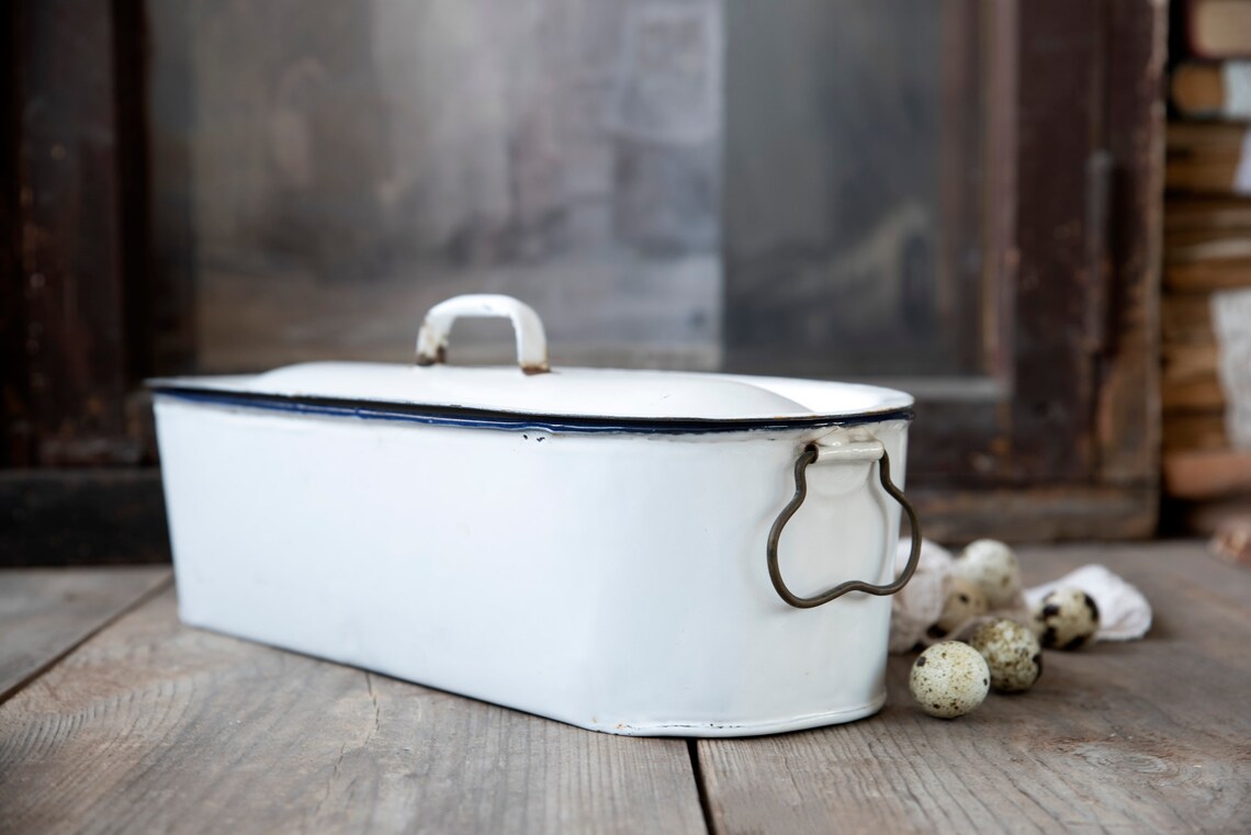 Vintage Enamel Pot Large Oval Enamel Pan for Jams and Etsy