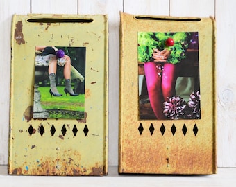 Vintage Metal Mailbox – Wall Mounted Letterbox No. 2 or No. 4 – Rustic Farmhouse Mail Box