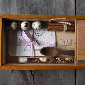 Vintage Wooden Boxes – Sliding Lid Craft Storage – Drawing Tool Organizer – Rustic Wooden Compartment Box – Old Wood Box for Decor