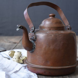 Vintage Copper Kettle Epilä Exo Tampere Finland 2 Ltr — Rustic Teapot Coffee Pot Nordic Farmhouse Kitchen Decor Copper Teakettle