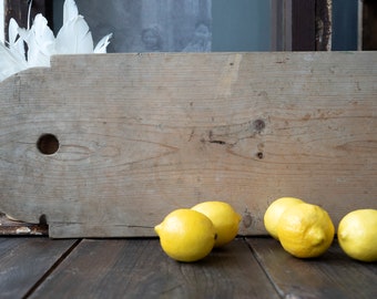 Asse per lavare i panni in legno antica - Decorazione rustica da fattoria - Decorazione da parete vintage per la cucina - Espositore primitivo per la lavanderia - Oggetto da collezione raro