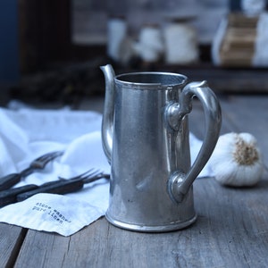 Vintage Metal Kettle – Rustic Coffee Pot – Farmhouse Metal Pitcher – Antique Kitchenware Decor