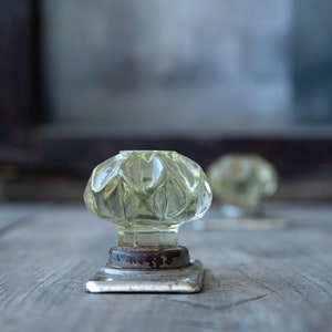 Vintage Glass Cabinet Knob – Antique Drawer Pull for Rustic Furniture