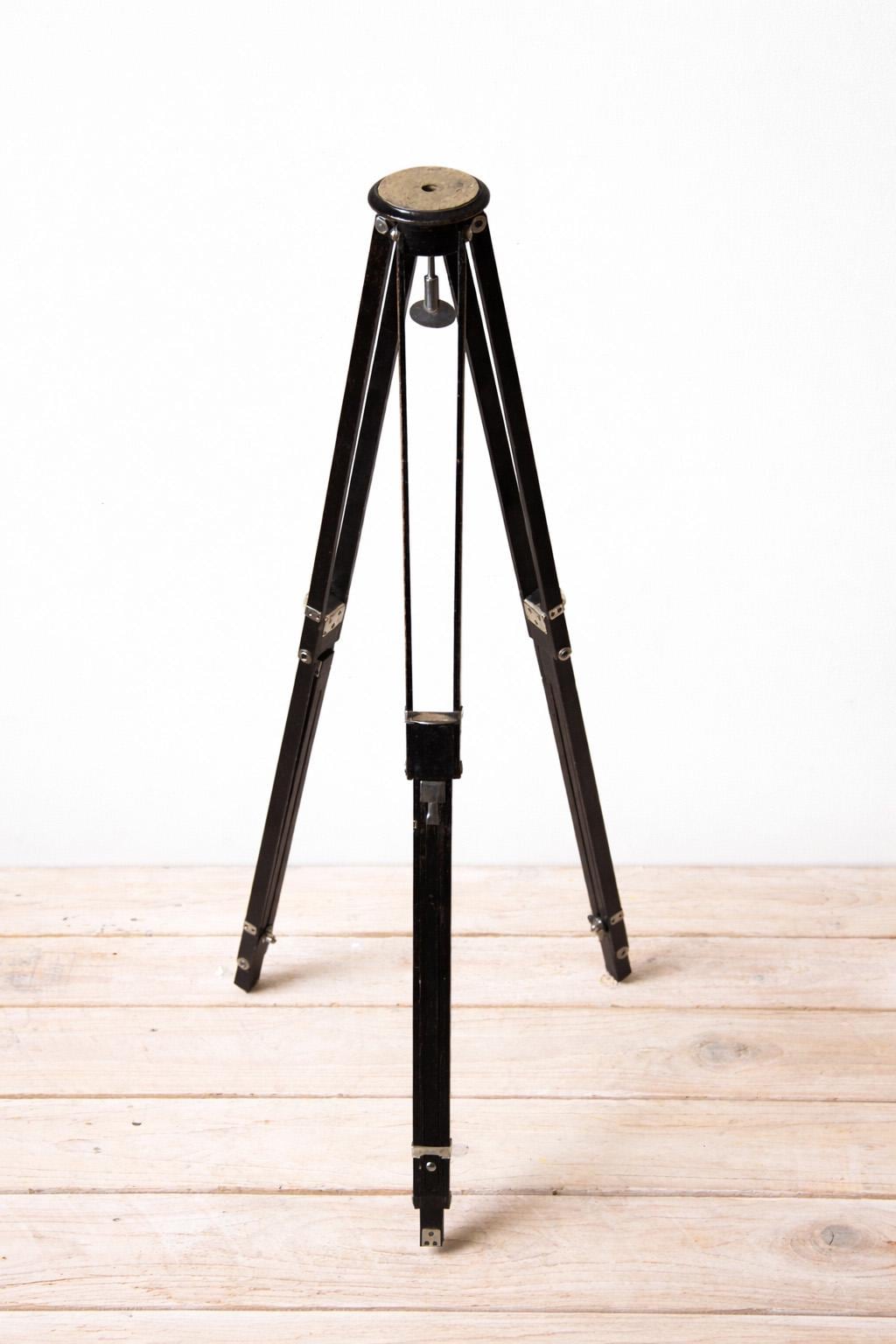 Vintage Wooden Tripod With Telescoping Legs – Industrial Photo