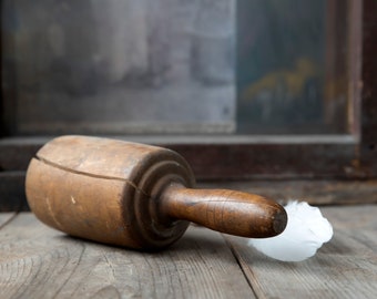 Vintage wooden pounder, Cabbage masher, Kitchen utensil, Rustic kitchen decor, Country kitchen, Rustic utensil, Rustic kitchen tool