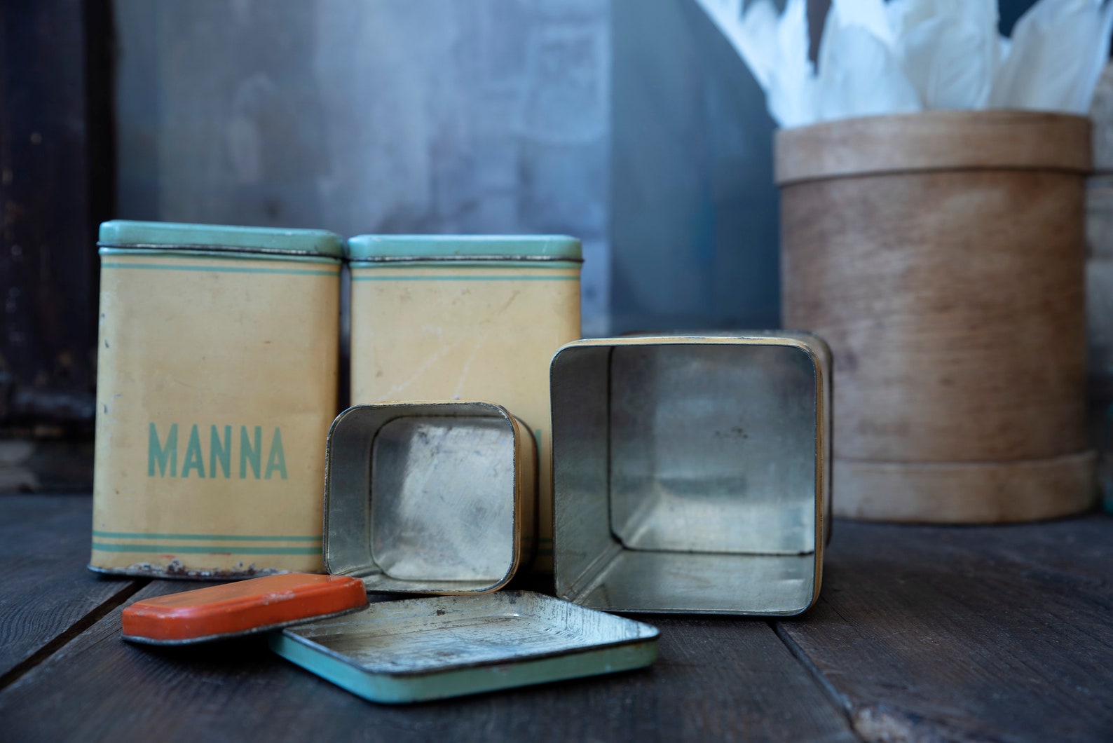 Vintage Kitchen Containers With Labels Vintage Food Etsy