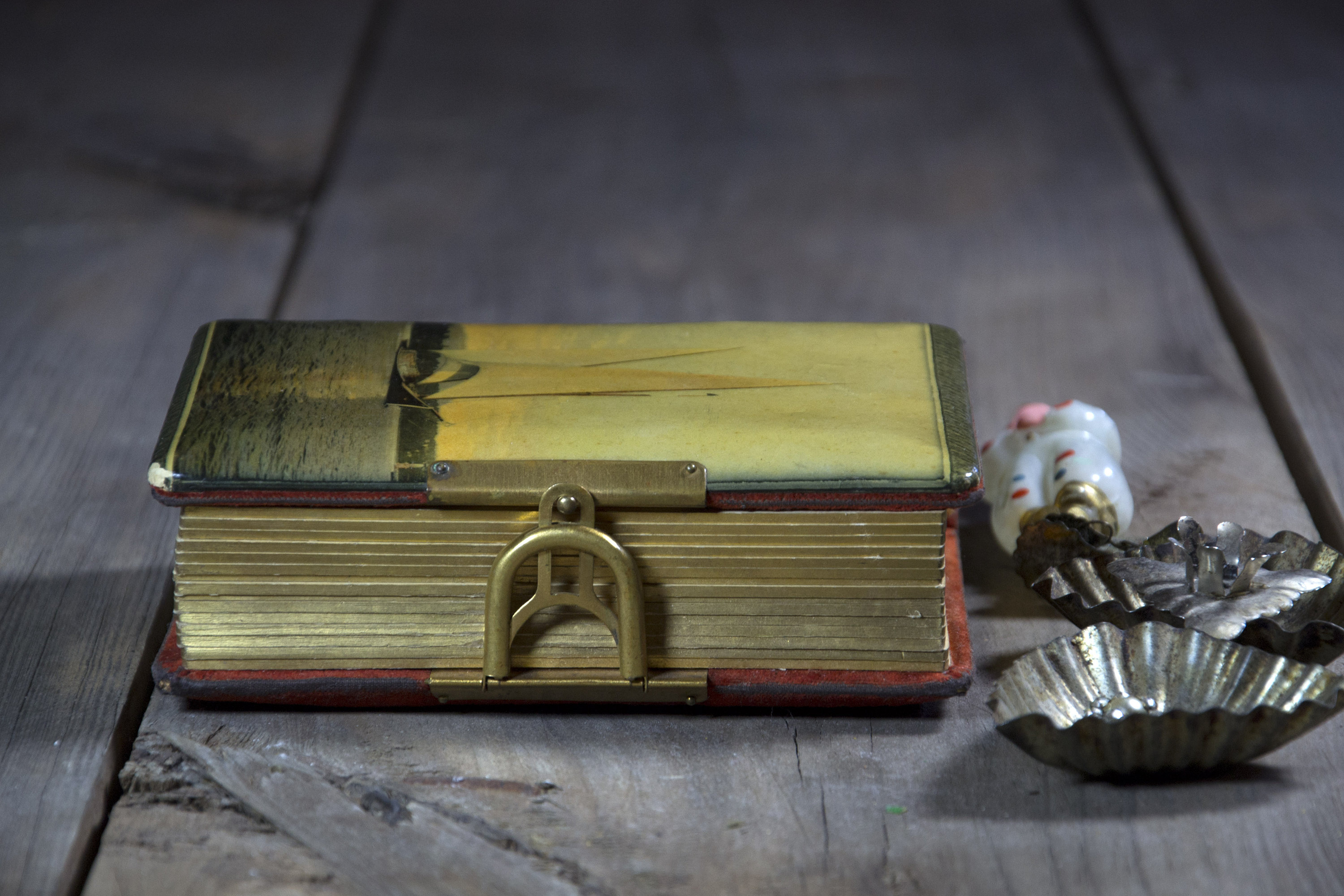 Vintage photo album Tiny postcard album Scrapbooking Etsy