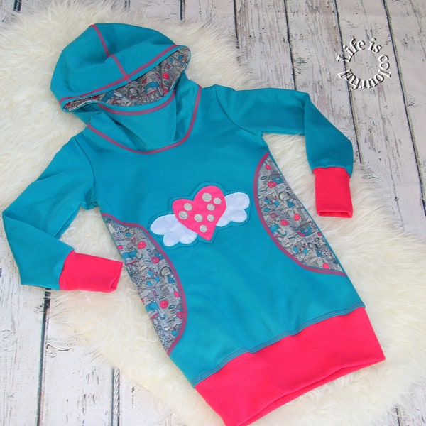 Kapuzenpulli LOU Heart Gr. 122/128