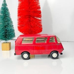 Vintage Red Toy Truck Van Tonka, Tonka Pressed Steel Vintage Push & Pull Toy Collectible