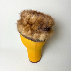 Vintage Karlette Creation Fur Hat Mid Century Pillbox Hat Union Made USA