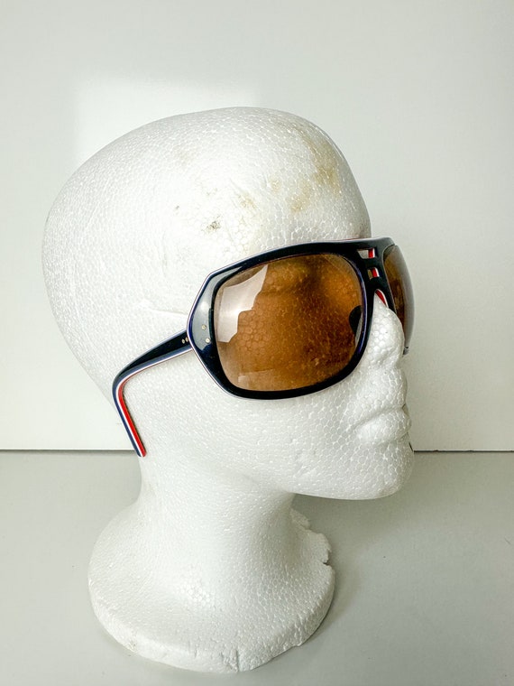 Vintage 1980s Red White Blue Ski Sunglasses Unise… - image 6