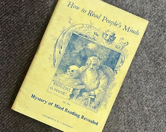 Antique 1905 How To Read People’s Minds or the Mystery of Mind Reading Revealed Booklet Pamphlet HJ Burlingame