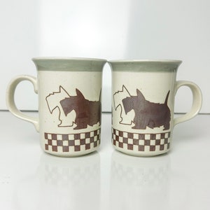 Vintage Otagiri Scottie Dog Stoneware Mug Vintage Coffee Mug Scottish Terrier