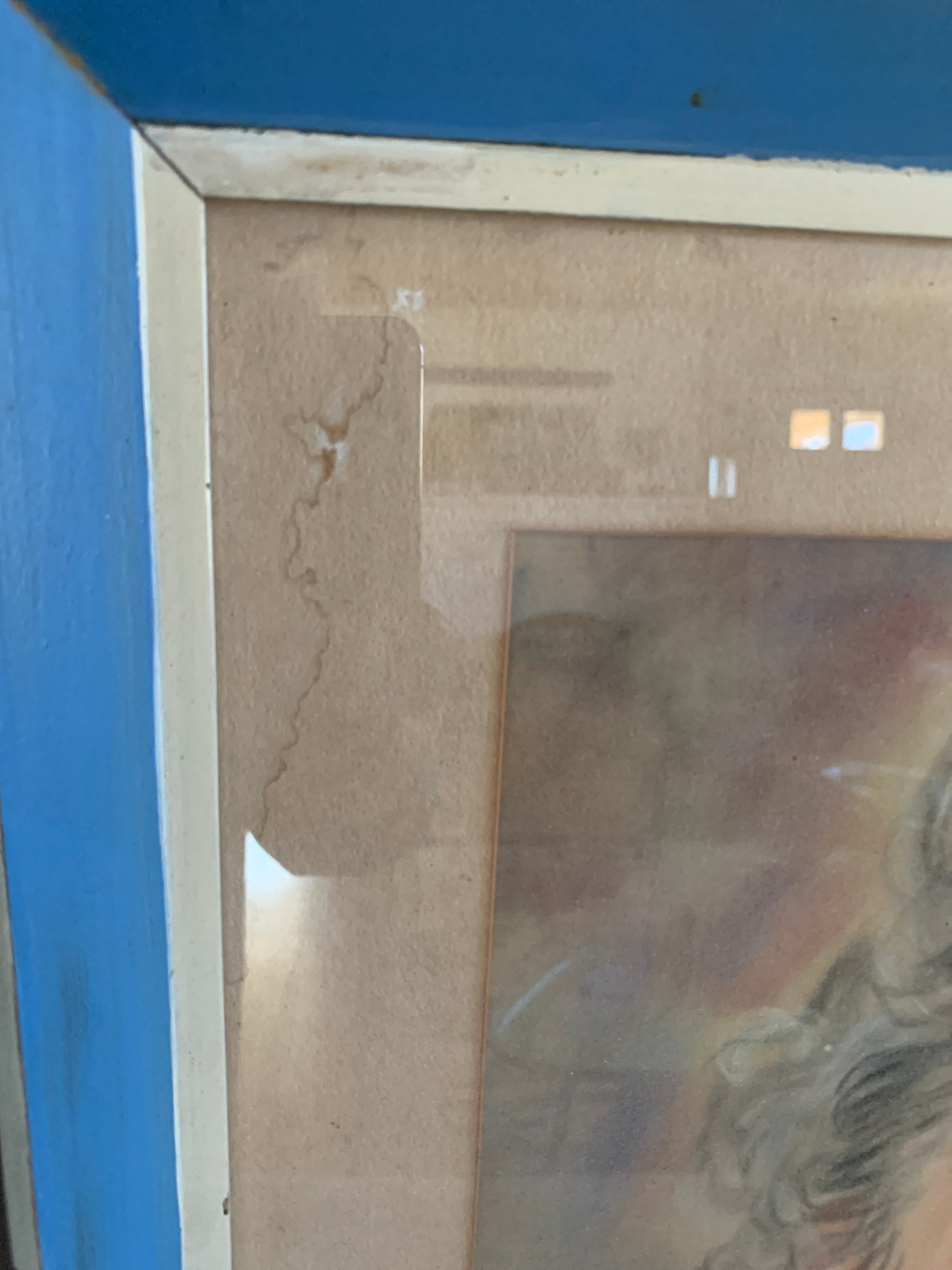 Vintage Chalk Art Portrait / Signed Art / Portrait of Woman / Etsy