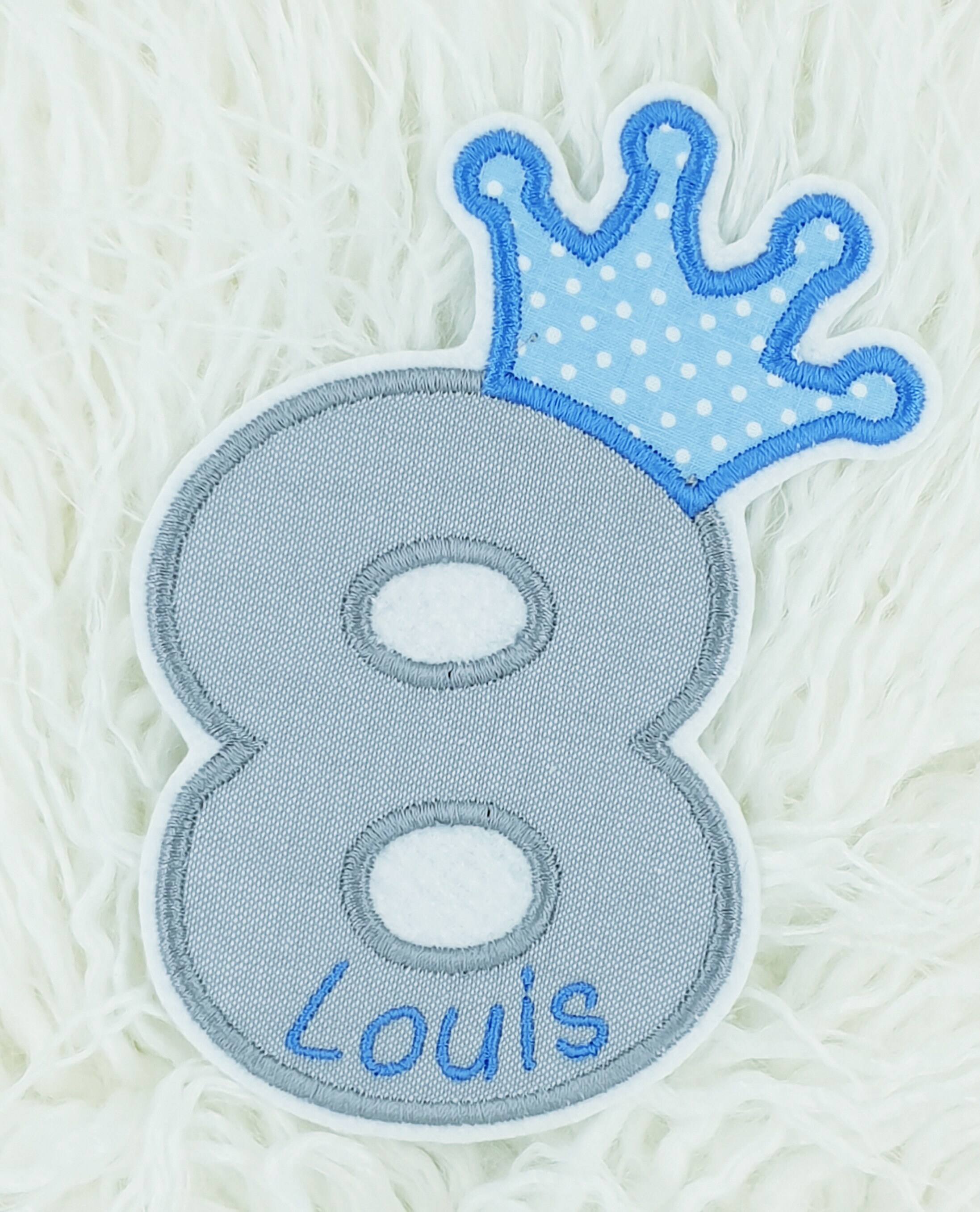 ゆーけー Number With Name Application Patch Birthday for Children