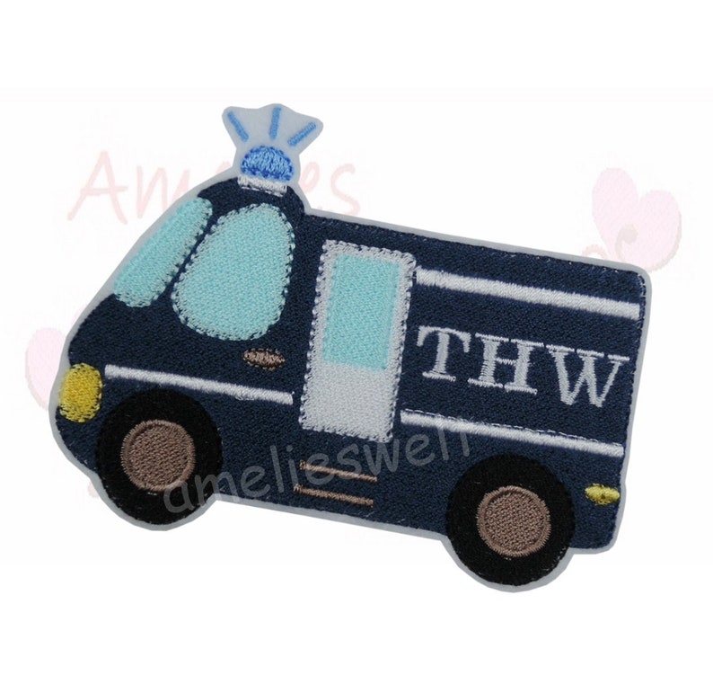 THW Bus application appliqué patch image 1