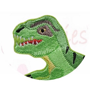 XL T-Rex Dinosaurier Aufbügler / Aufnäher – Ca. 16,5 X 13,5 Cm, Gestickt Auf Kunstfilz, Mit Vlisofix