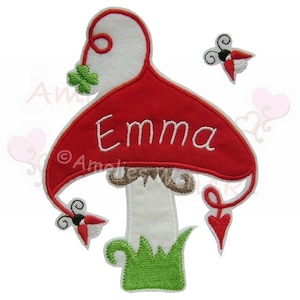patch mushroom with your NAME applique