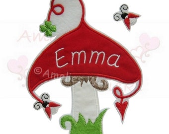 patch mushroom with your NAME applique