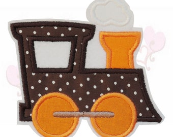 Locomotive in 3 size application bügler lok railway iron picture patched up for children in brown orange
