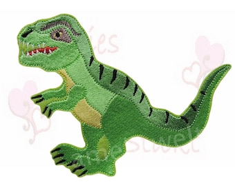 T Rex extra groß Dinosaurier zum aufbügeln bügelbild stickapplikation embroidery applique application patch aufnäher applikation t-rex