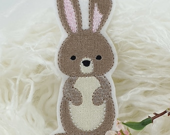 Hase  Applikation Aufnäher bügelbild rabbit stickapplikation zum aufbügeln ostern frühling waldtiere