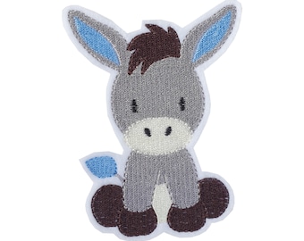 Donkey appliqué iron-on patch