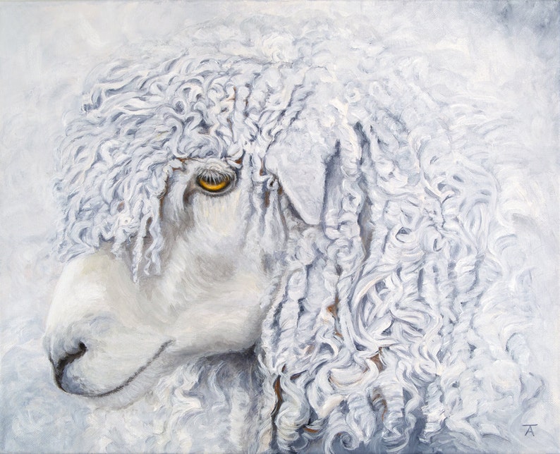 Sheep Leicester Longwool Sheep Giclée Print From Original Etsy