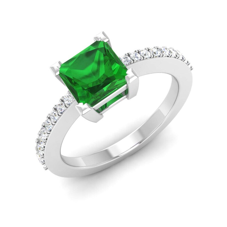 princess cut emerald ring princess cut emerald ring
