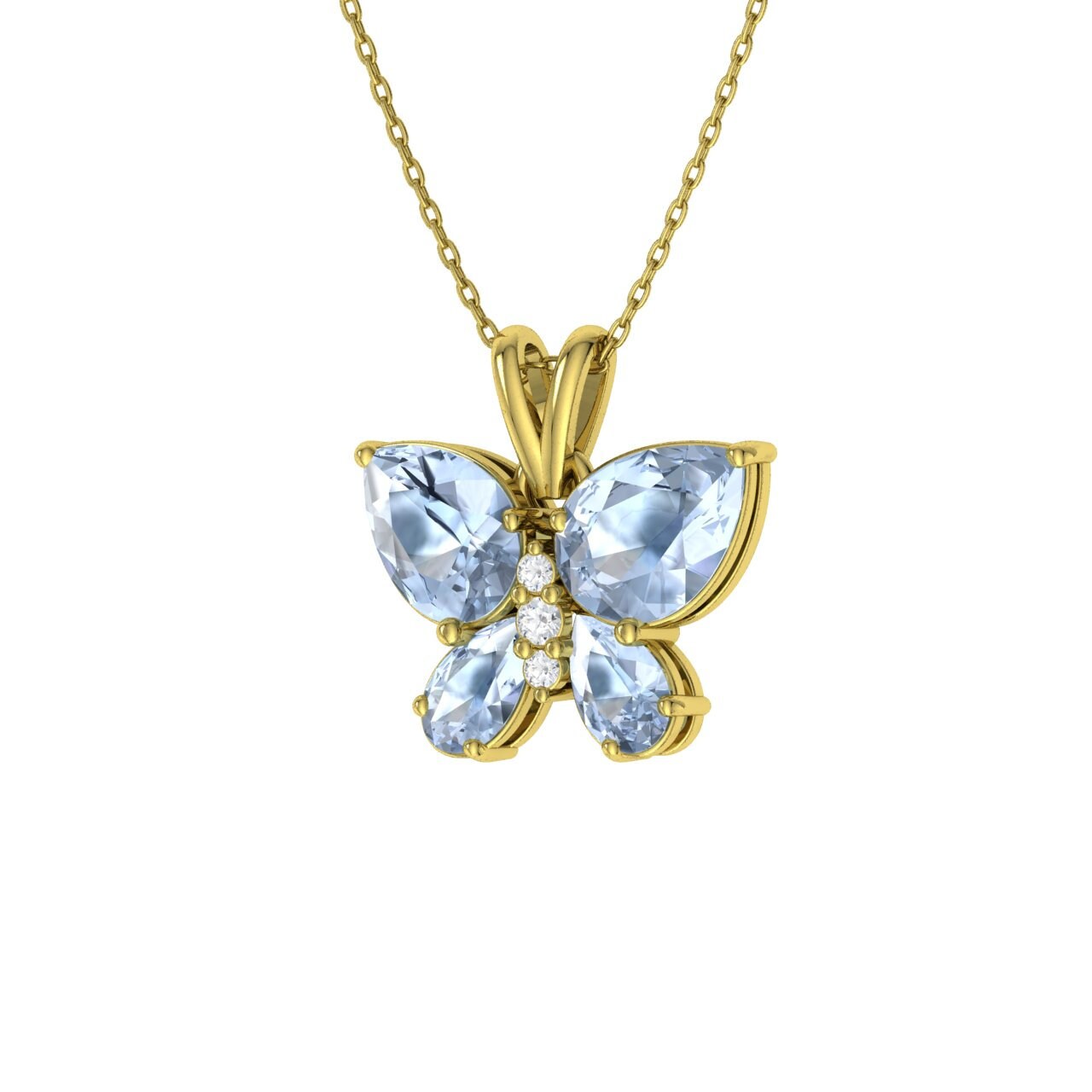 Certified Pear Cut Aquamarine 