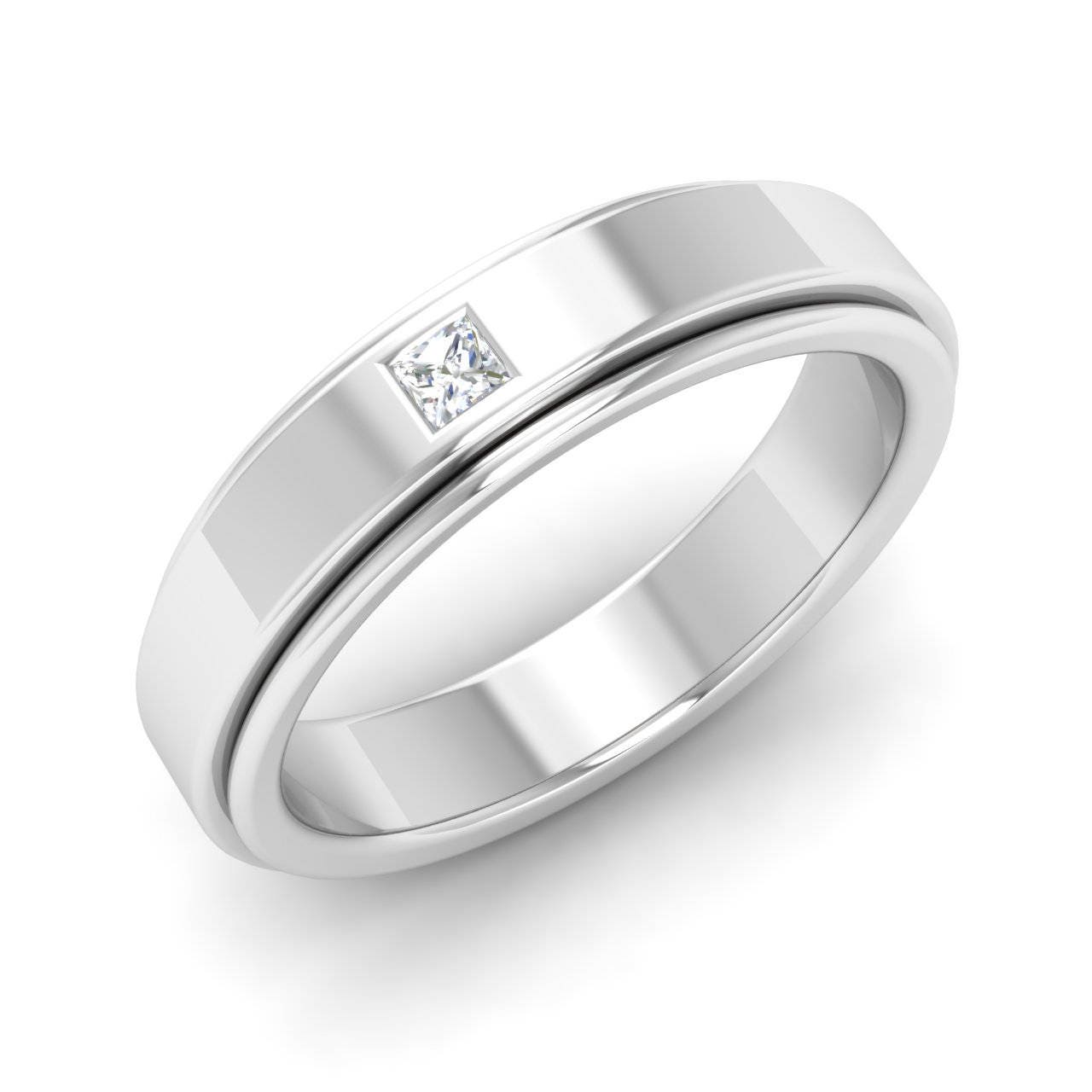 Men's Princess Cut Diamond Ring