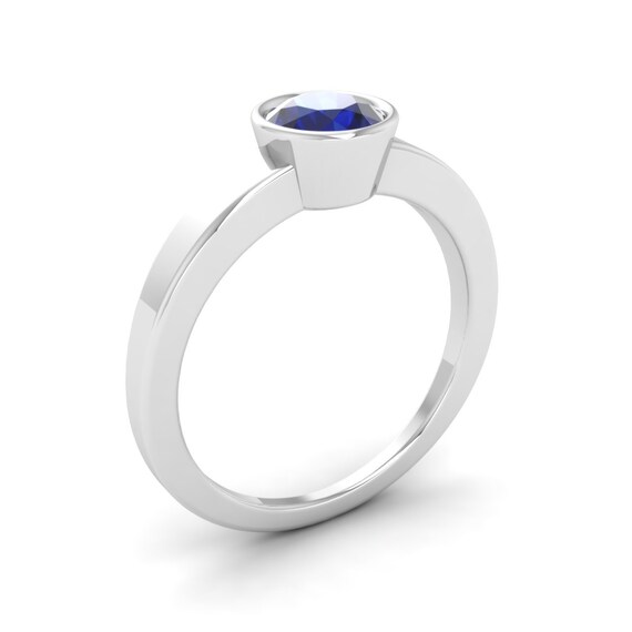 bague solitaire saphir bleu bague solitaire saphir bleu
