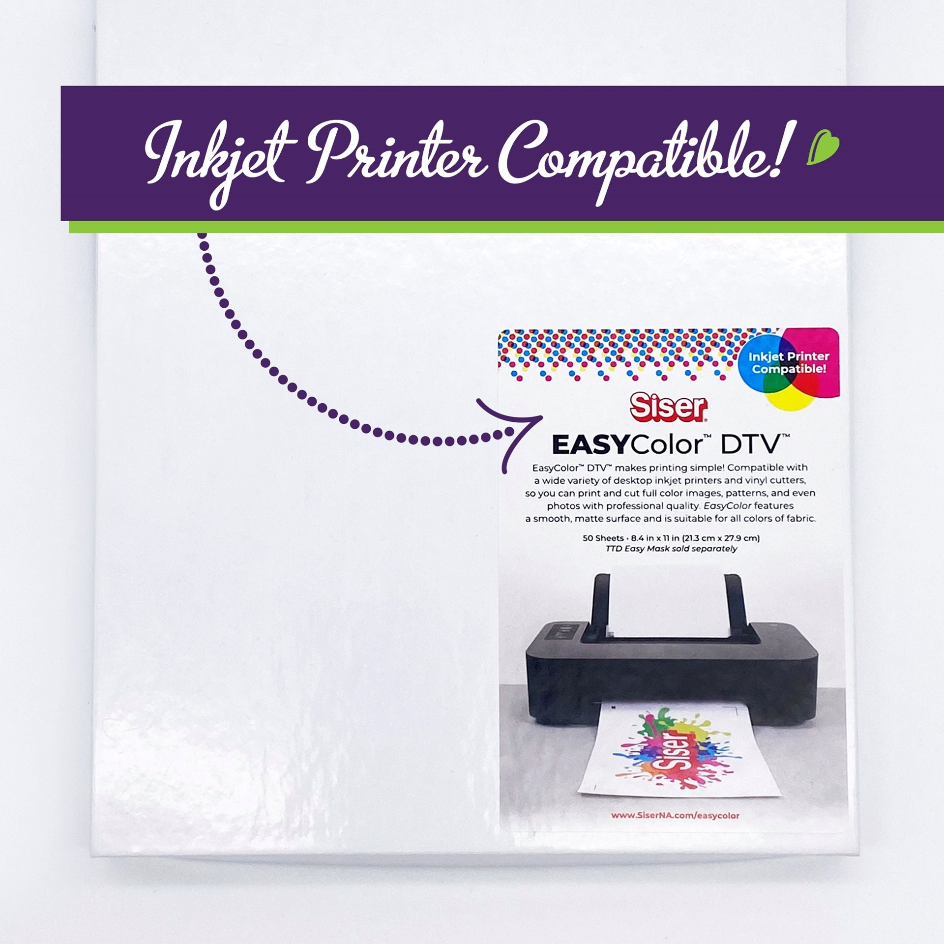 Siser TTD EasyMask for EasyColor DTV Inkjet Printable Craft Vinyl - 12 x 3