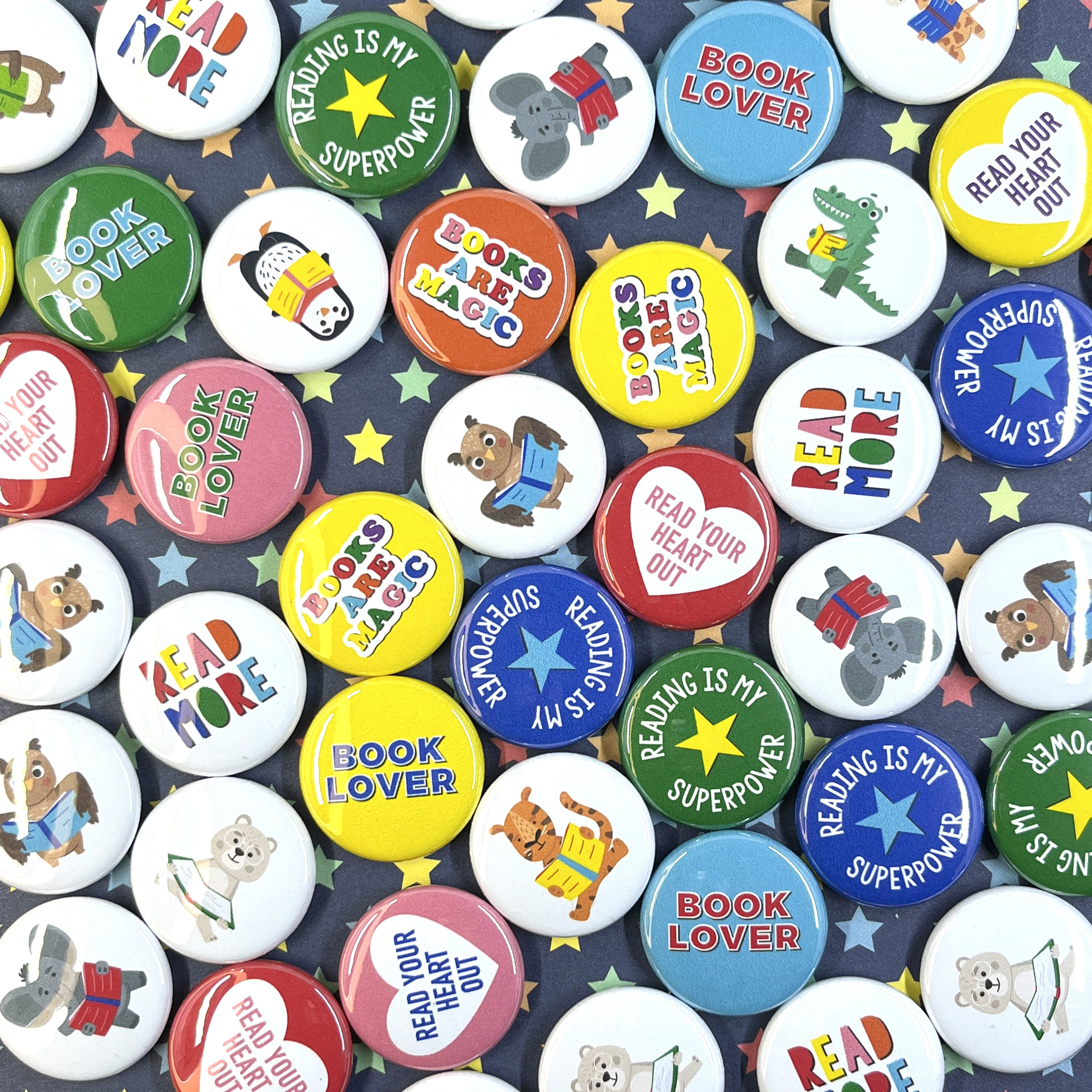 KIDS BUTTON MIX | bulk quantity pin badge flair 1 inch tweens prizes  classroom stocking stuffers party favors halloween school event