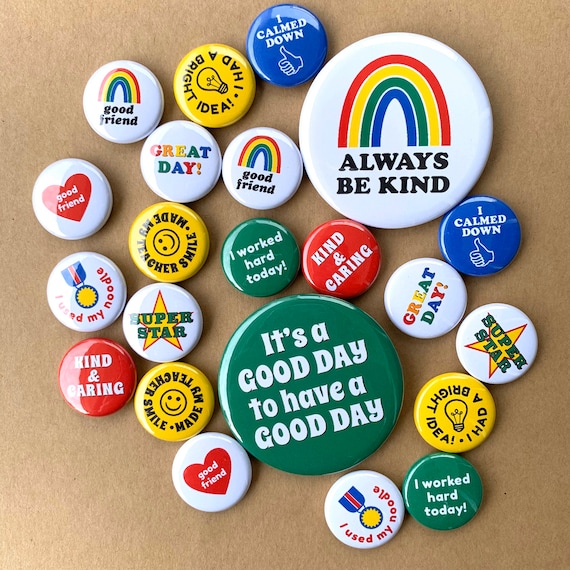 GOOD BEHAVIOR PINS Set of 20 Classroom Flair Buttons Kids Etsy Canada