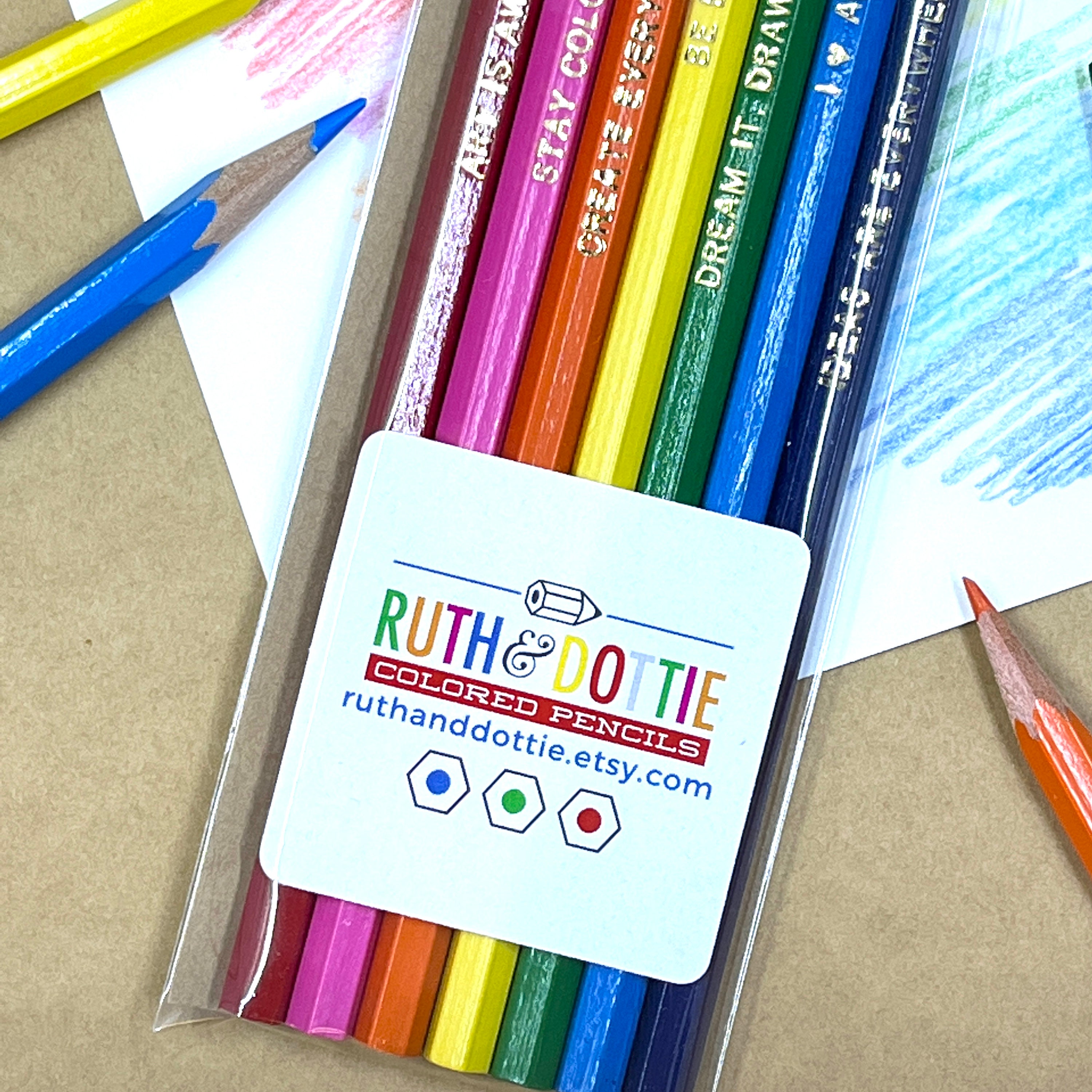 Ruth & Dottie Colored Art Pencils Set of 7 - The Blue House
